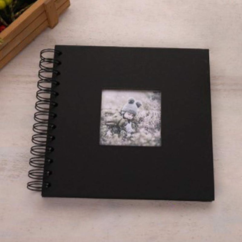 RICH 6 Inch Record 20 Sheets Photo Album Paper Photo Album Baby Scrapbook Children's Memory Book,for Craft Paper DIY Anniversary, Wedding, Valentines(17.3x9.8x2cm) - Image 1